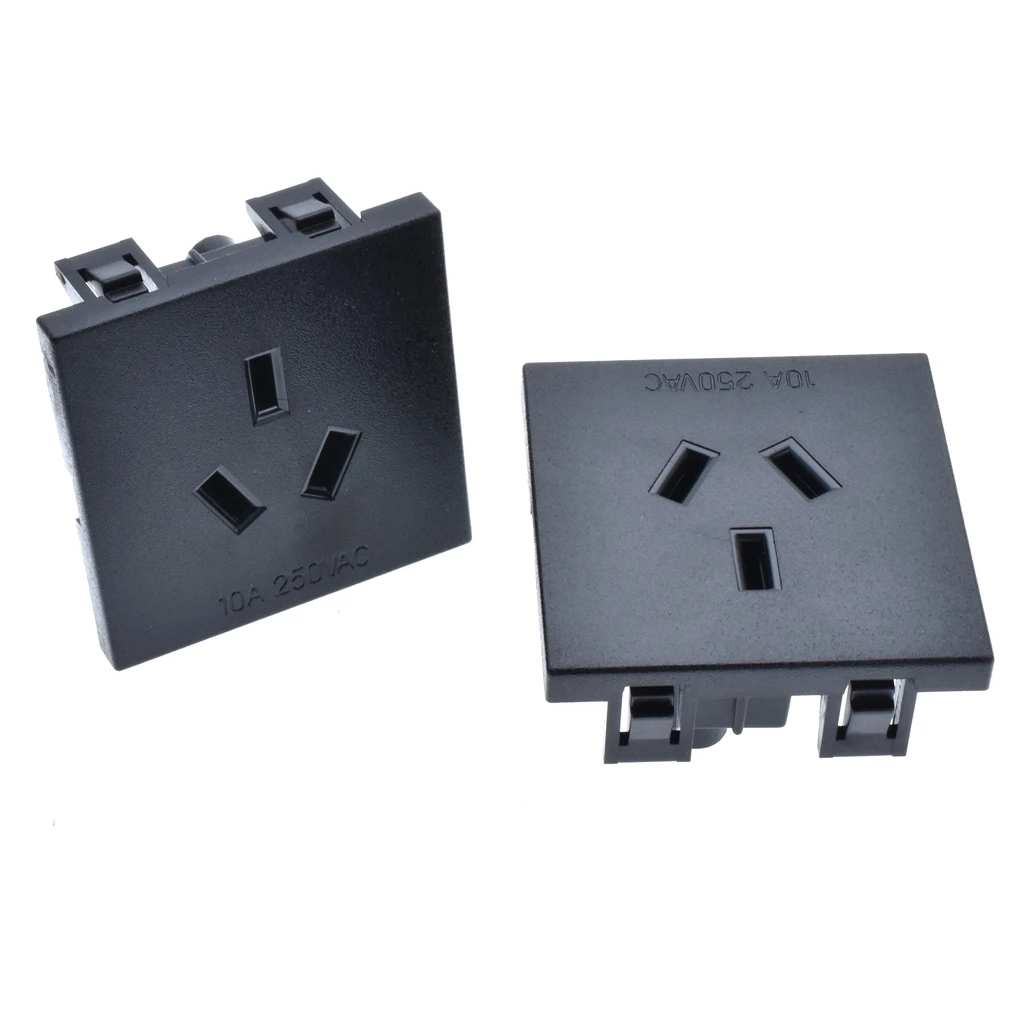 AC Power Socket Australian Type 10A Type I Power Outlet For China  For PDU Cabinet Wall Self-assembly New Zealand