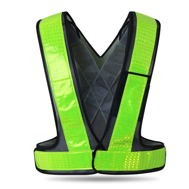 

High Visibility Safety Reflective Running Vest Construction Worker Waistcoat with Reflective Crystal Lattice