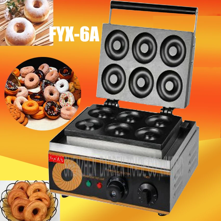 1PC  Electric 220V/110V  6 hole ROUND CAKE GRILL sweet donut maker electric for cake baker waffle maker