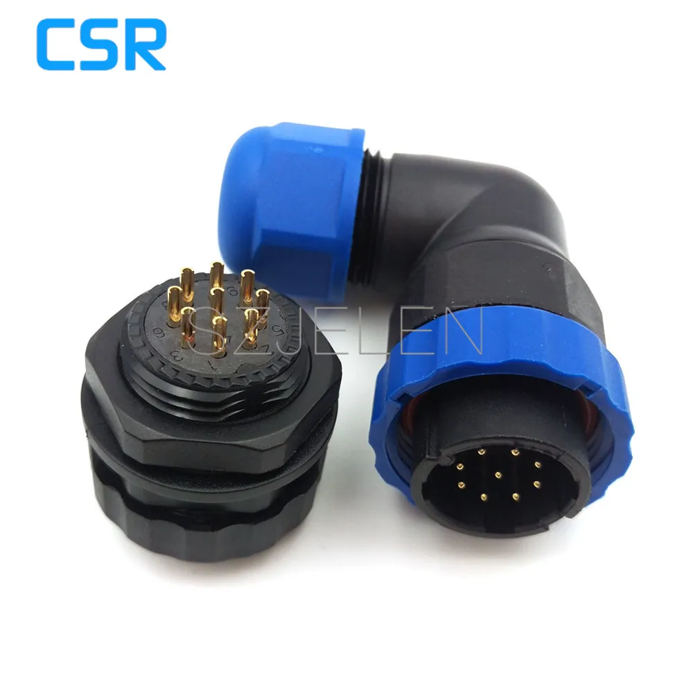 SD20TA-ZM, 9 Pin Waterproof Connector,IP67, Panel Mount Connectors, 9pins Power Cable Wire Connector Plug And Socket