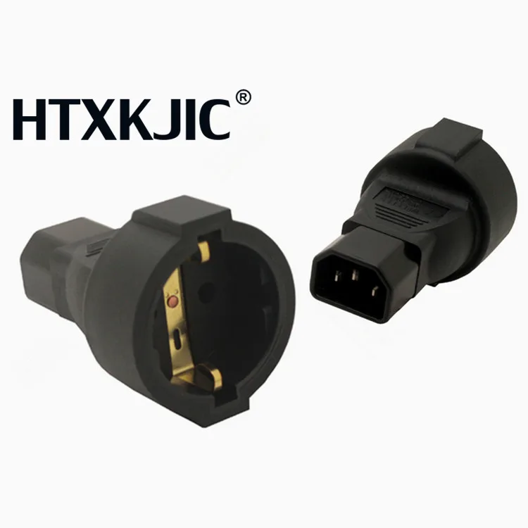 

1PC Power Plug Adapter IEC 320 C14 to EU European German Female Power Adapter For PDU UPS IEC320 Germany French female socket