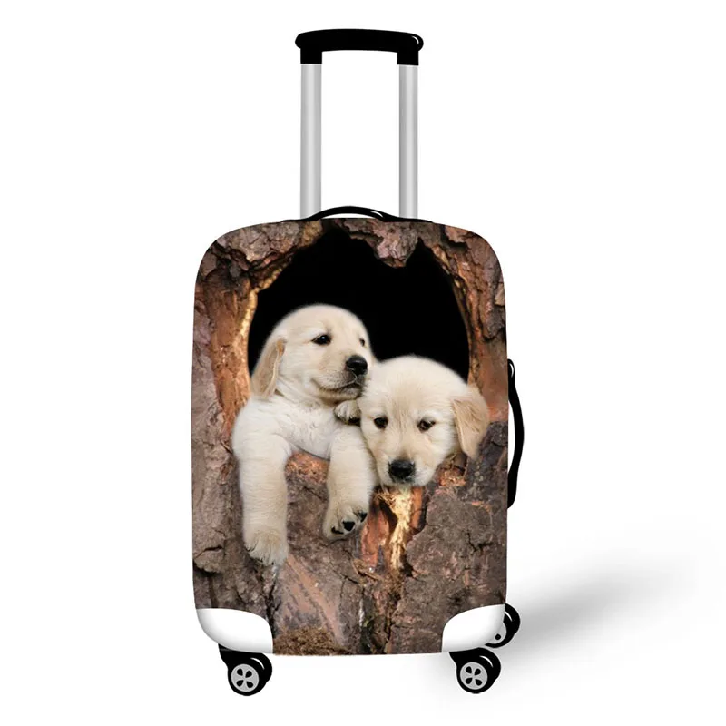 Tree hole dog cat design travel accessories suitcase protective covers 18-30 inch elastic luggage dust cover case stretchable