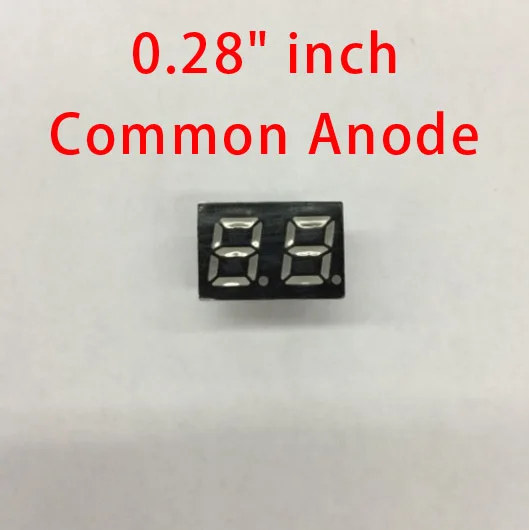 

Free shipping (10Pcs/lot) Wholesale 0.28" inch 2 Digits 7 Seven Segment Red Light LED Numeric Digital Display,Common Anode