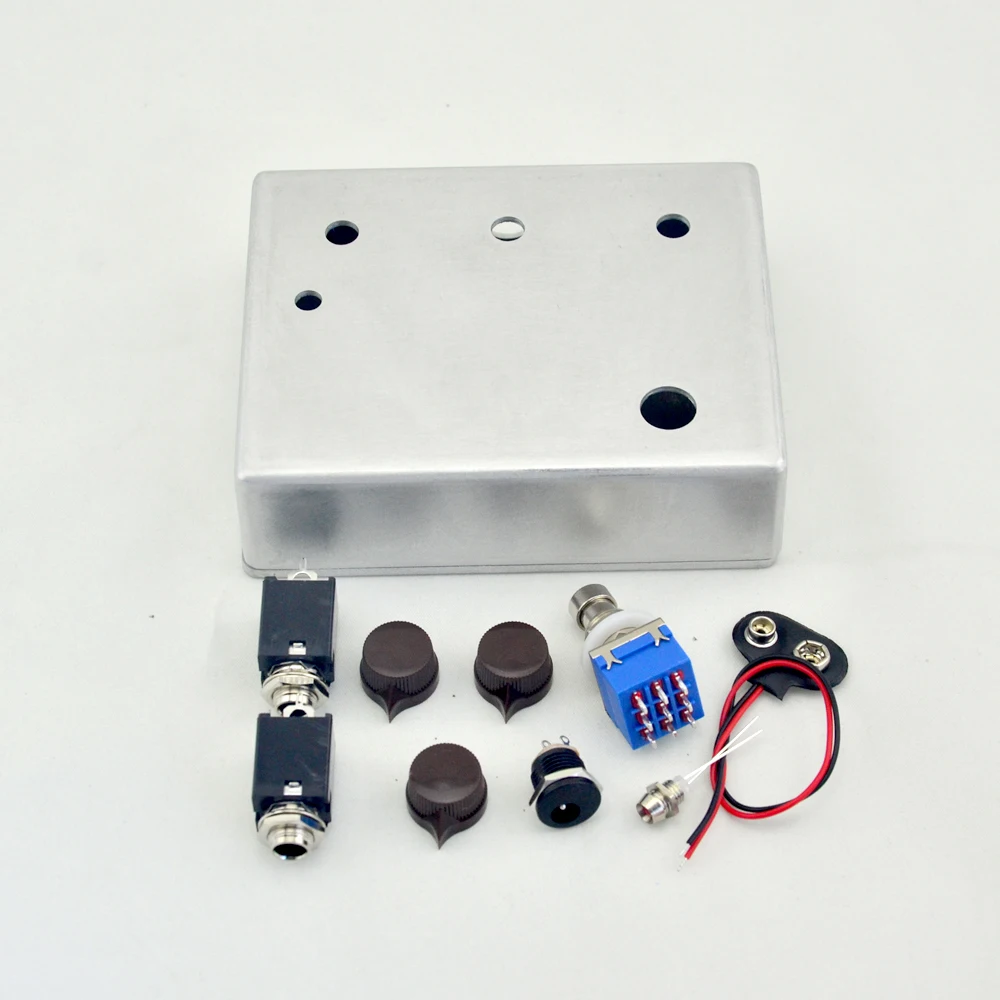 New arrival Guitar Effects Pedal Kits(3PDT 9-PIN Effect Pedal Switch with 1590BB pr-drilled enclosure  for klon pedal