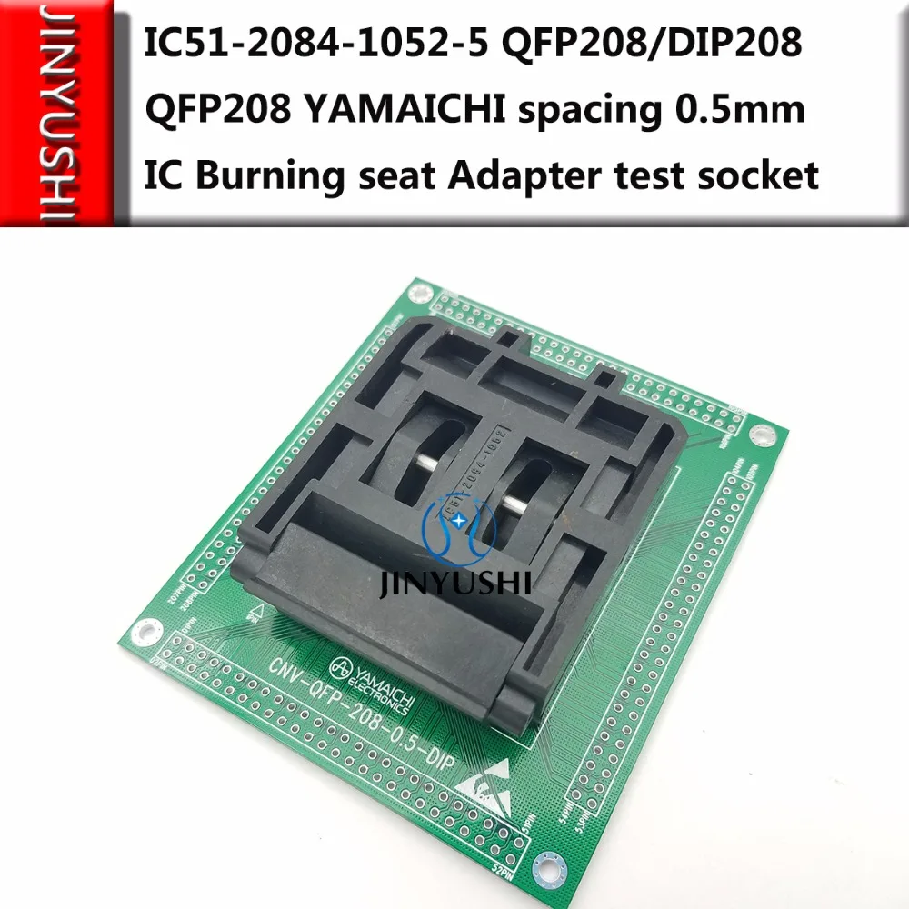 Clamshell IC51-2084-1052-5 QFP208/DIP208 QFP208 YAMAICHI spacing 0.5mm IC Burning seat Adapter Test Socket test bench