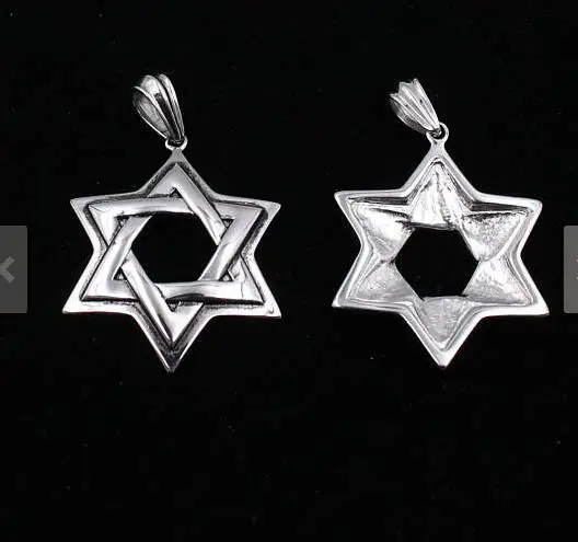 Lot 5pcs in bulk  wholesale Jewelry Casting Stainless steel Large Star of David Pendant Charms DIY