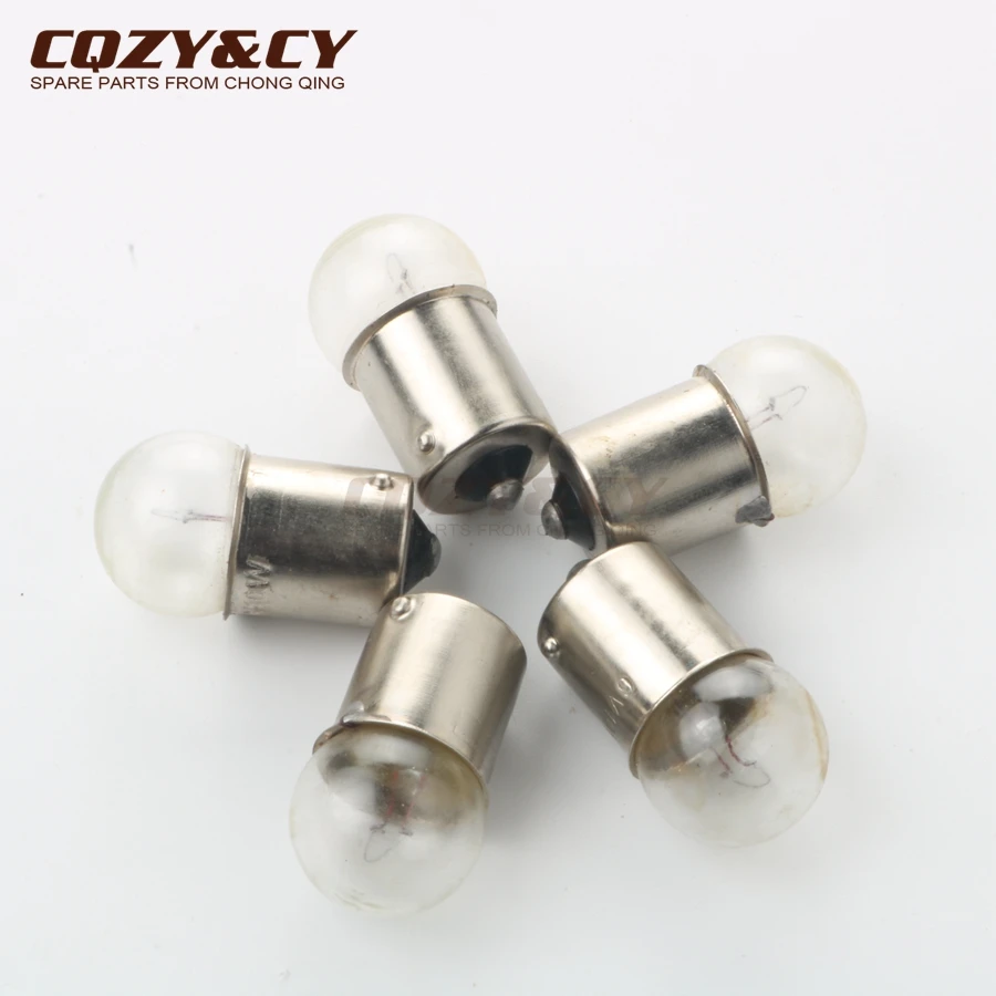 5PC Indicator Bulb 6V/10W (BA15S) for Motorcycle Scooter Kart ATV 50cc 100cc 125cc 150cc 200cc 2T 4T