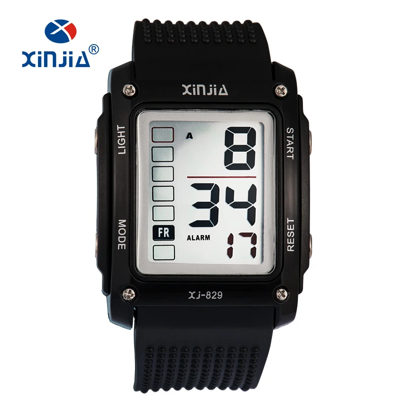 XINJIA Fashion Big Number Casual Sports Digital Watches For Men Children Outdoor Running 30m Waterproof Military Kids Fitness