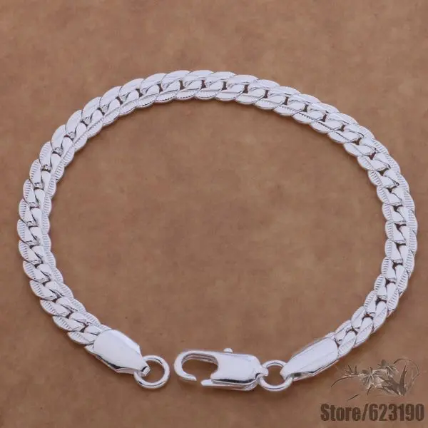 AH086 Silver plated bracelet, silver fashion jewelry 10 m full lateral bracelet /bpwakhda dcialtpa