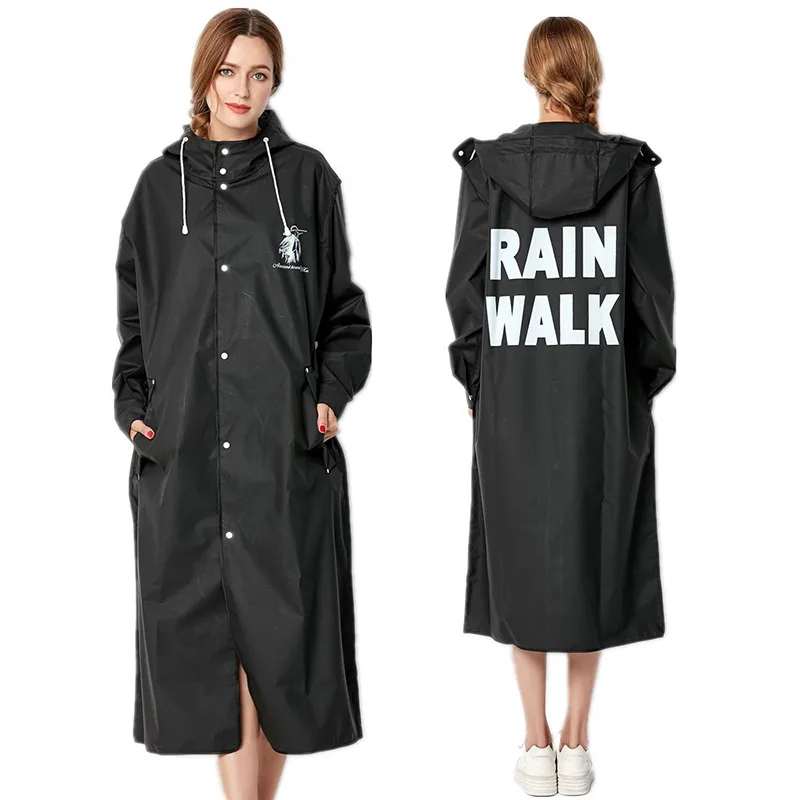 EVA Women Raincoat Rainwear Men Rain Coat Impermeable Capa de Chuva Chubasquero Poncho Japan Waterproof Rain Cape Cover Hooded