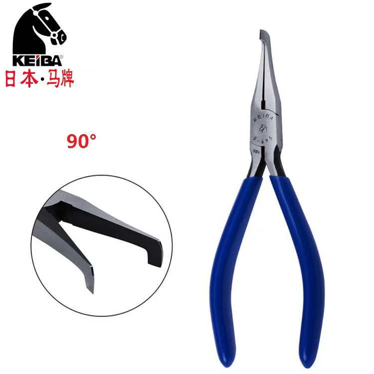 High quality KEIBA long nose pliers F-606 645 675 695 Jewelry roll round clamp electronic precision pliers made in Japan