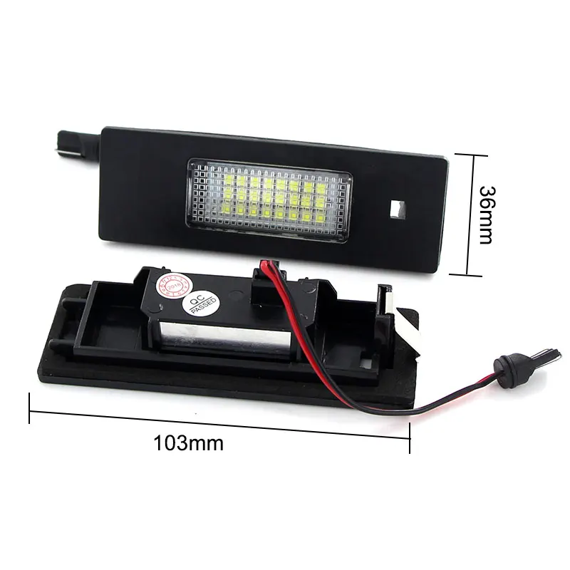 2pcs Error Free LED License Number Plate Light For 2004-2012 For BMW 1 Series E81/E87 (116i,116d,118i,118d,120i,120d,123d,130i)