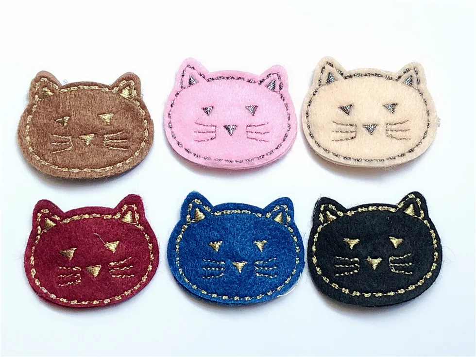 

Boutique ins 12pcs Fashion Cute Felt Cat Snap Clips Cartoon Animal Barrettes Hairpins Princess Winter Headwear Hair Accessories