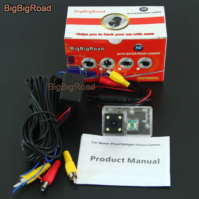 

BigBigRoad Car Rear View Reversing Backup Camera With Power Relay For Peugeot 206 207 306 307 308 406 407 5008 Partner Tepee