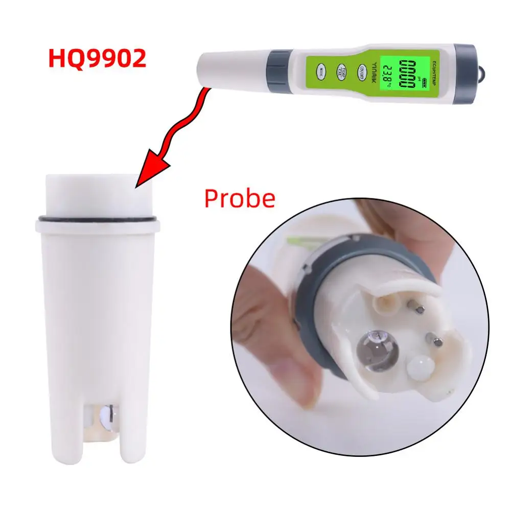 Electrodo de sonda de vidrio de repuesto para medidor de Ph Yieryi para probador de temperatura de Ph Digital 3 en 1/4 en 1 Tds Ec