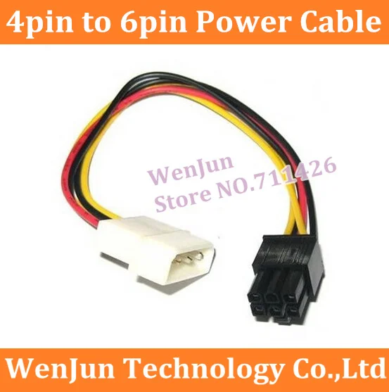 Hot Sale 4pin to 6pin power cable NEW 6pin to 4pin PCIe power cable,D type to 6pin video card power cable