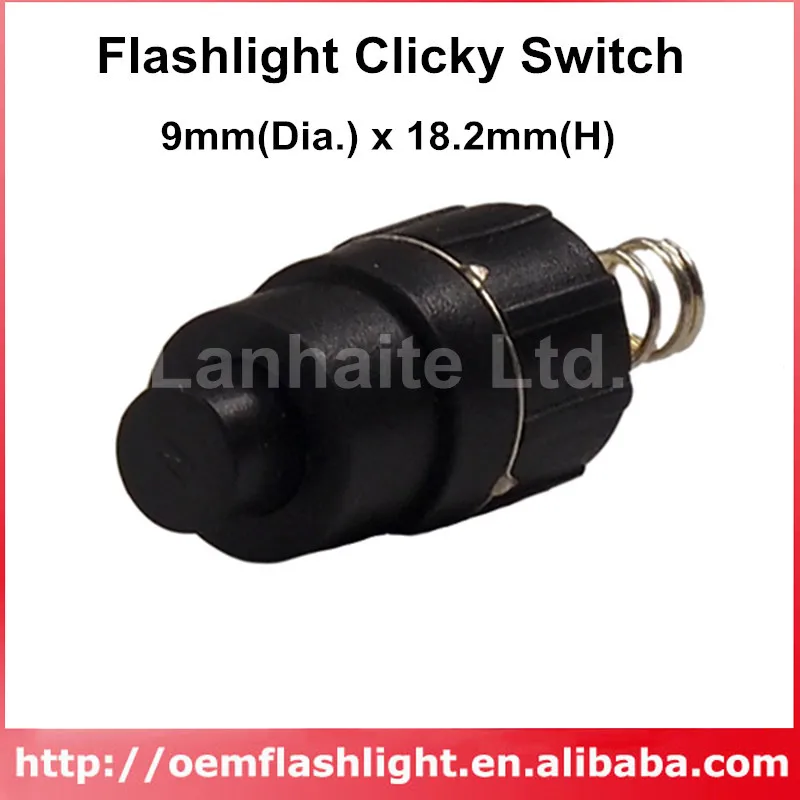 

9 мм (диаметр) x 18,2 мм (В) DIY светодиодный фонарик щелкающий переключатель (5 шт.)