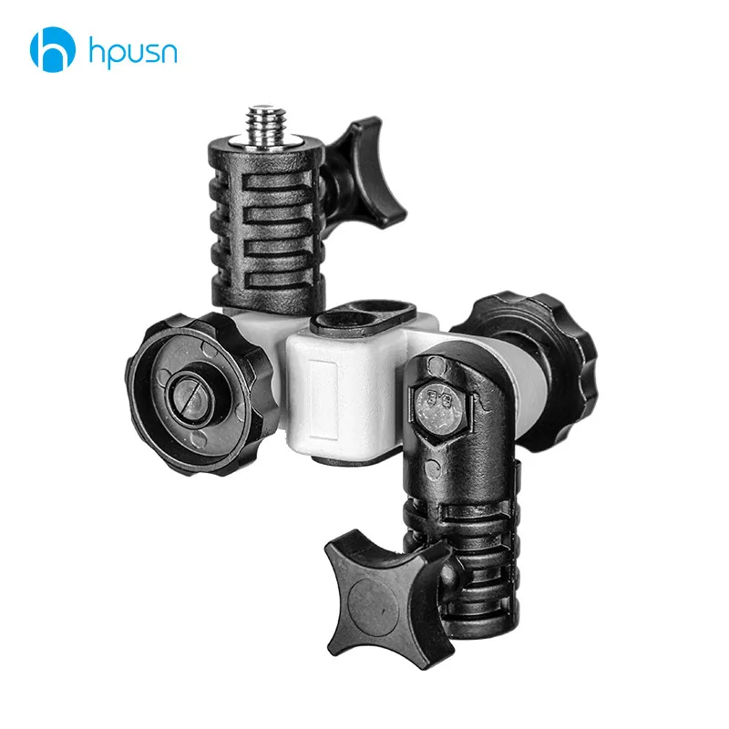 Универсальный металлический кронштейн HPUSN N1 для холодного башмака адаптер для горячего башмака для триггера двойной держатель зонта поворотный кронштейн для осветительной стойки