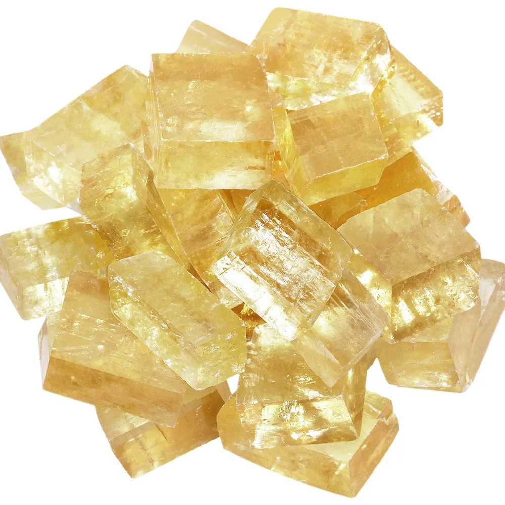 

TUMBEELLUWA 1lb (460g) Natural Yellow Calcite Crystal Mineral Healing Raw Rough Stones for Tumbling,Cabbing