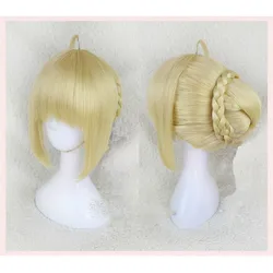 Fate stay night Arturia Pendragon Saber wigs Cosplay Costume Fate Grand Order Women Synthetic Hair Halloween Party Role Play wig