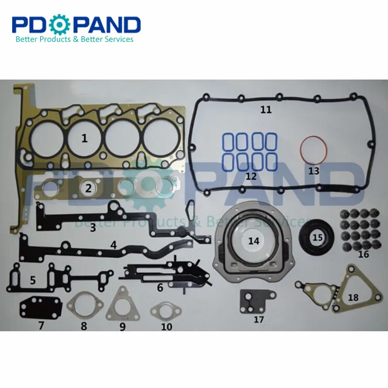 

Full Set Overhaul Rebuilding Gasket Kit for Ford TRANSIT V348 2.2T with Oil Seals,Metal Cylinder Head