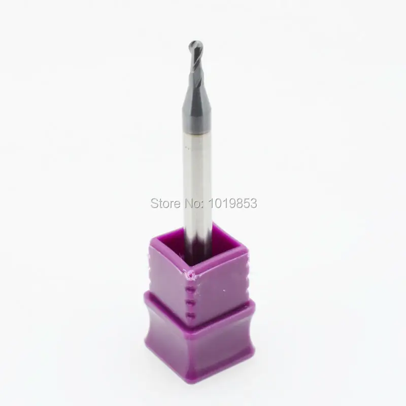 5pcs CGS-460 R1X4X50L HRC55 SOLID tungsten Ball nose carbide end mill for stainless steel