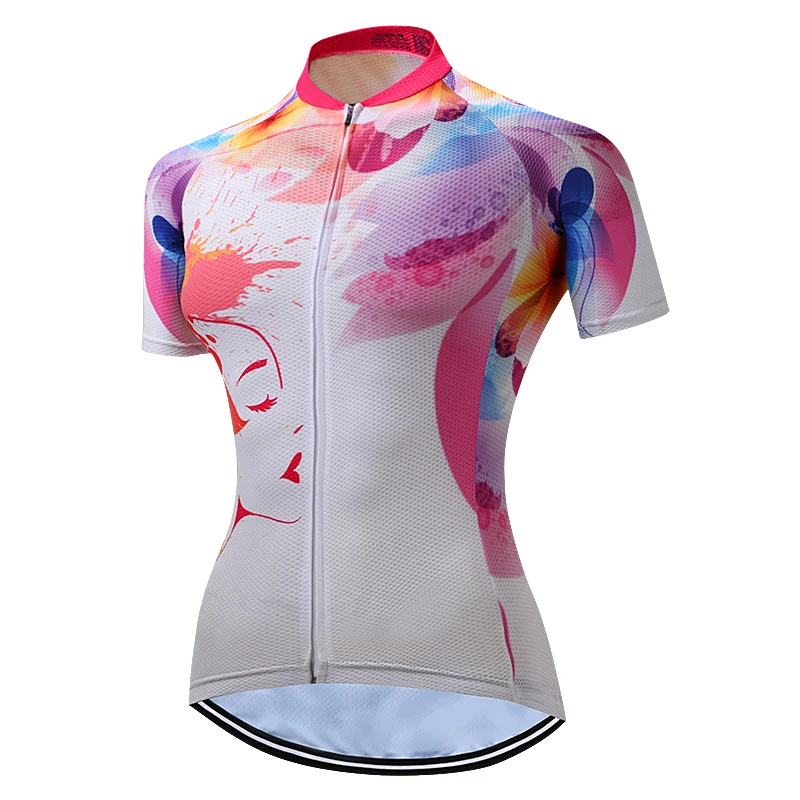 Weimostar Summer Womens Cycling Jersey Tops Short Sleeve Bike Clothing SportsWear T-Shirt Reflective S-3XL