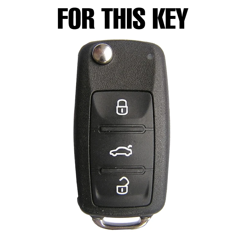 Silicone Car Key Case For VW Golf POLO Bora For Seat Leon Toledo Altea Ibiza For Skoda Cover Keyless Remote Fob Shell Holder