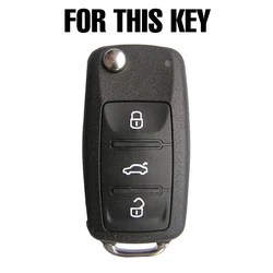 Silicone Car Key Case For VW Golf POLO Bora For Seat Leon Toledo Altea Ibiza For Skoda Cover Keyless Remote Fob Shell Holder