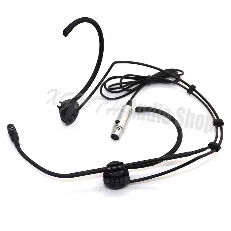 Micrófono de cabeza plegable profesional, auriculares de doble gancho, condensador cardioide, sistema de micrófono inalámbrico Shure Sennheiser