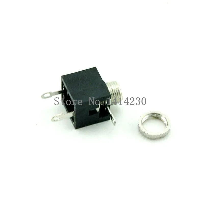 10Pcs Good Quality PJ201M 2.5mm Female Audio Connector 3 Pin DIP Headphone Jack Socket Mono Channel PJ-201M