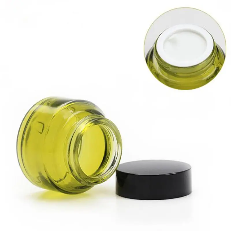 

15G 30g 50g Eye Cream Bottle Pickles Green Oblique Glass Packaging Bottles,Cream Jar packaging travel cosmetics bottles