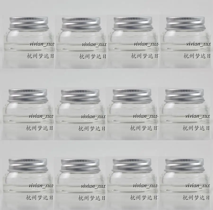 

15g clear glass cream jar with silver lid, 15 grams cosmetic jar,packing for sample/eye cream,15g mini glass bottle