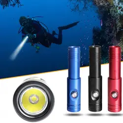 DIV12S 10W 1050LM LED Diving Flashlight Underwater 200 meters with 10 Degree Spotlight and Pressure Type Waterproof Switch