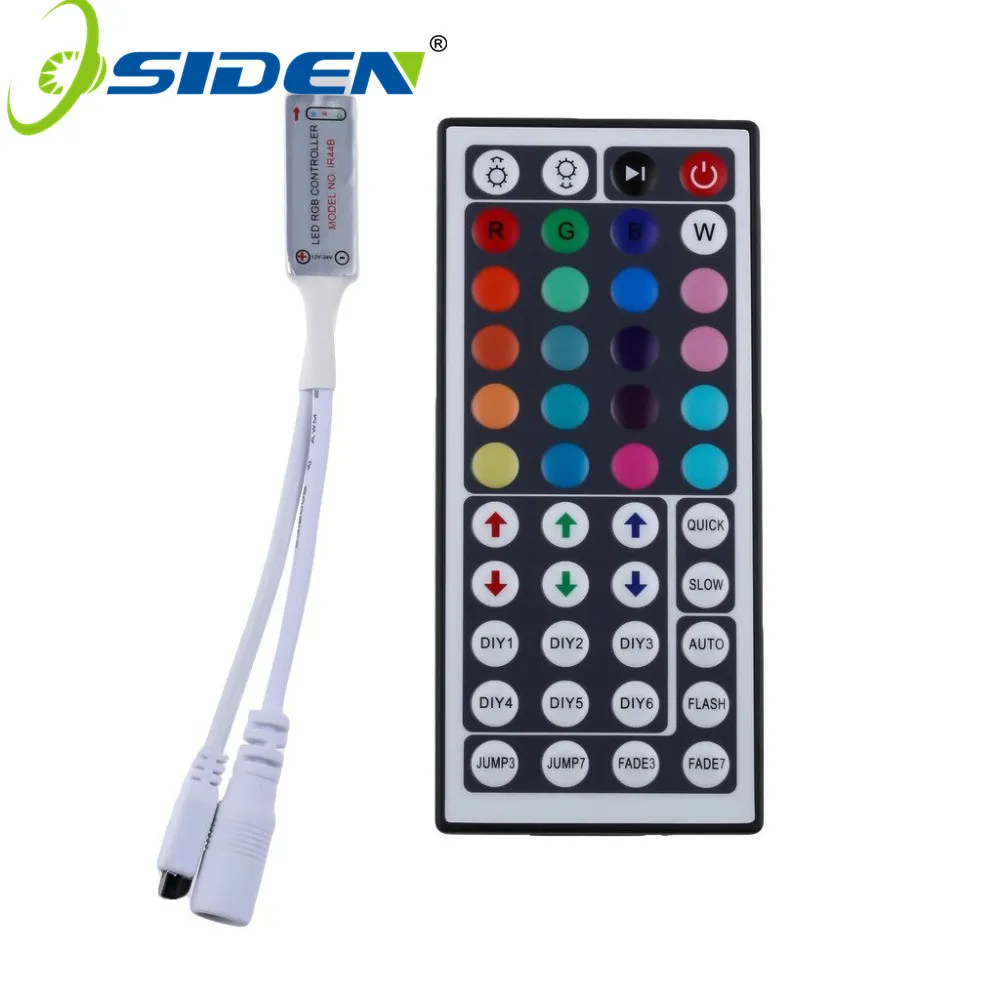 DC12V 44Key Mini IR Remote Controller With Mini Receiver For 3528/5050 RGB LED Strip Light /Led Tape Controller