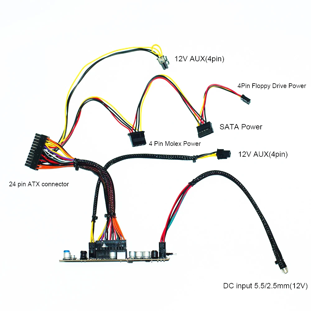 12V DC Input 300W Output Mini ITX Pico PSU DC ATX PC Switch Realan DC Power Supply for Computer Server