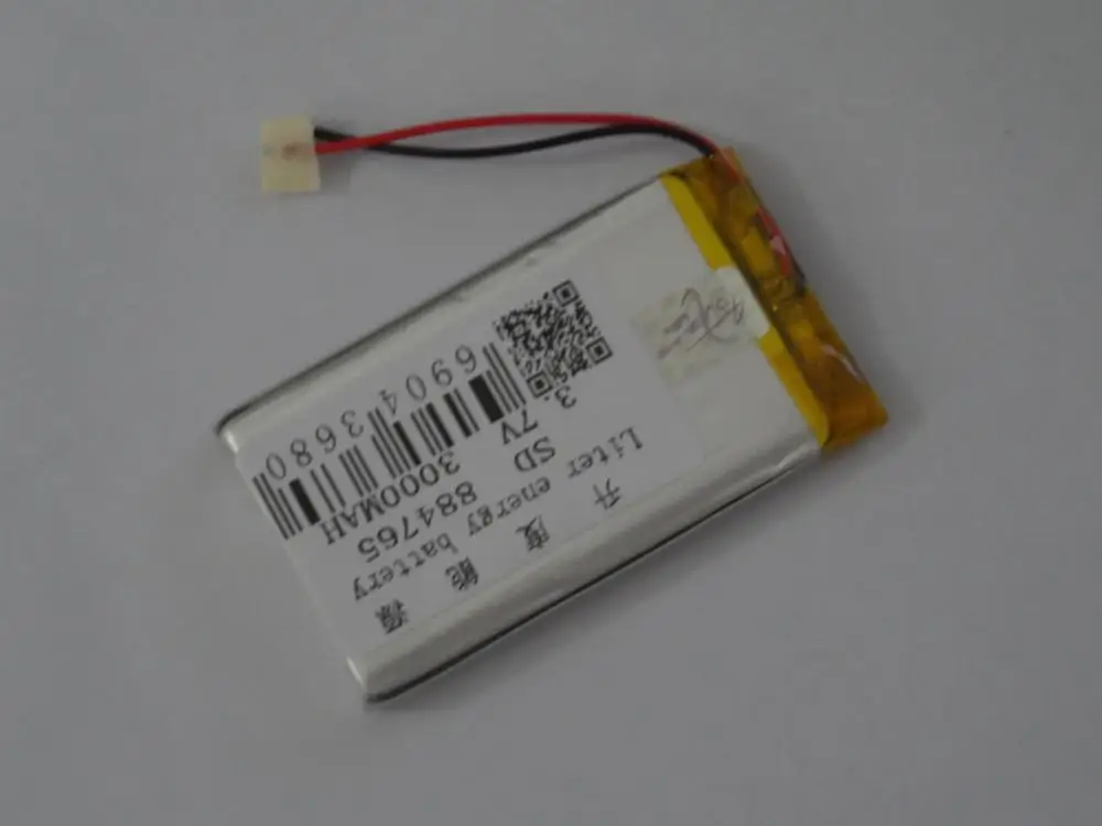 ميكروفون لاسلكي ببطارية ليثيوم بوليمر 884765 ، 3000 مللي أمبير ، 3.7 فولت ، ملاح GPS