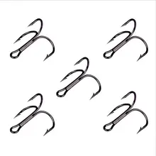 High Carbon Steel Treble Fishing Hooks 10pcs #4