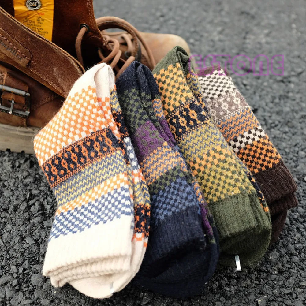 4 paar Herren Weichen Dicken Angora Kaschmir Casual Kaninchen Wolle Mischung Warme Winter Socken