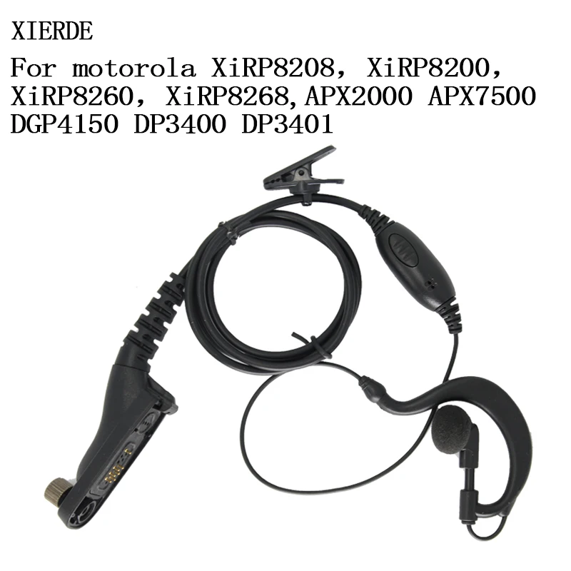 New Ear Loop Earphone w / PTT for Motorola APX4000 APX2000 APX6000 XPR6300 DP4800 DP3400 MTP6550 XIR P8200 P8268