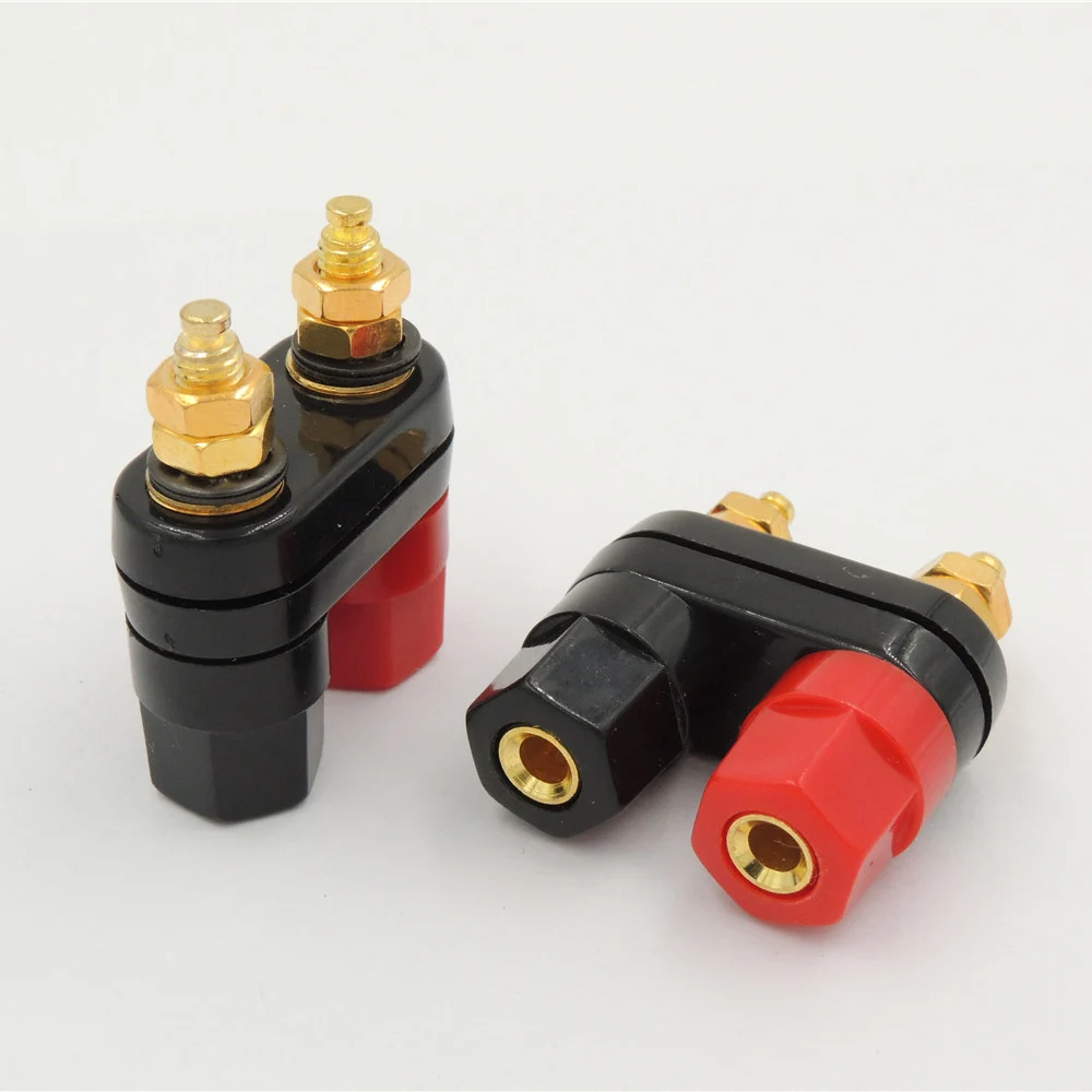 30PCS gold plated Insulated Terminal Binding Post Power Amplifier Dual 2-way Banana Plug Jack