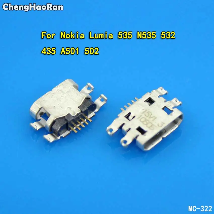 ChengHaoRan 2-10pcs For Nokia Lumia A501 502 535 N535 532 435 Micro Mini USB Jack Connector Plug Dock Socket Charging Port