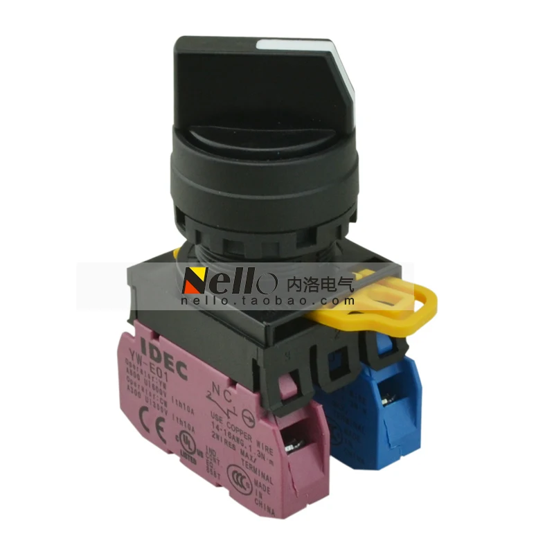 [SA]Japan and the spring IDEC selector switch 22mm YW1S-2E11 2 segment self-locking a normally open a normally closed--10pcs/lot