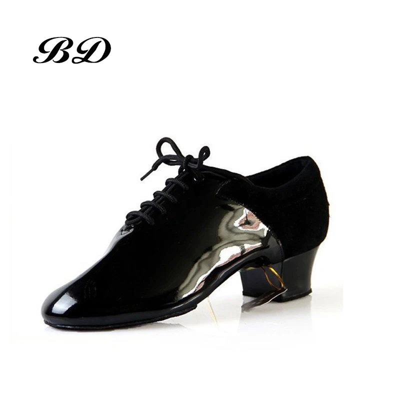 Imported Patent Leather Latin Dance Shoes Ballroom Shoe Modern Soft Cowhide Sole Very Wearable Heel 4.5 cm BD 449 JAZZ SHOES HOT