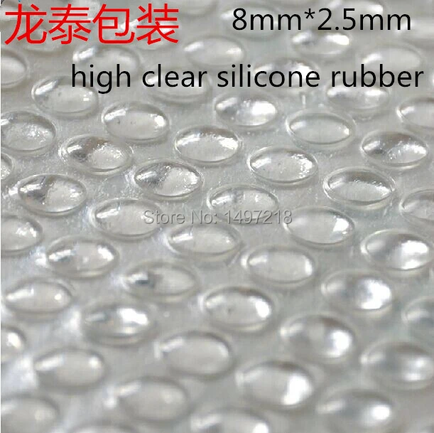 Freeshipping 896PCS 8*2.5mm high clear 3M self-adhesive anti slip Silicone rubber feet pads plastic bumper damper shock absorber