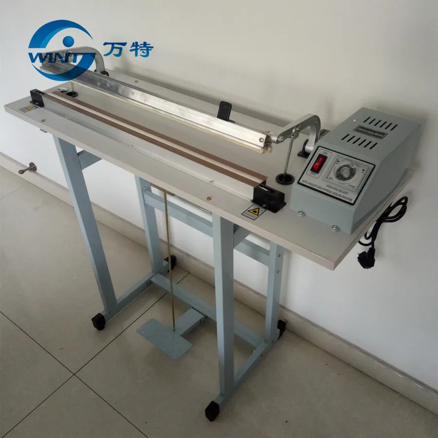 800MM Impulse Sealer With Cutter Foot Sealing Machine Pedal Impulse Electrical Sealing Machine Aluminum Bags Sealer Tools