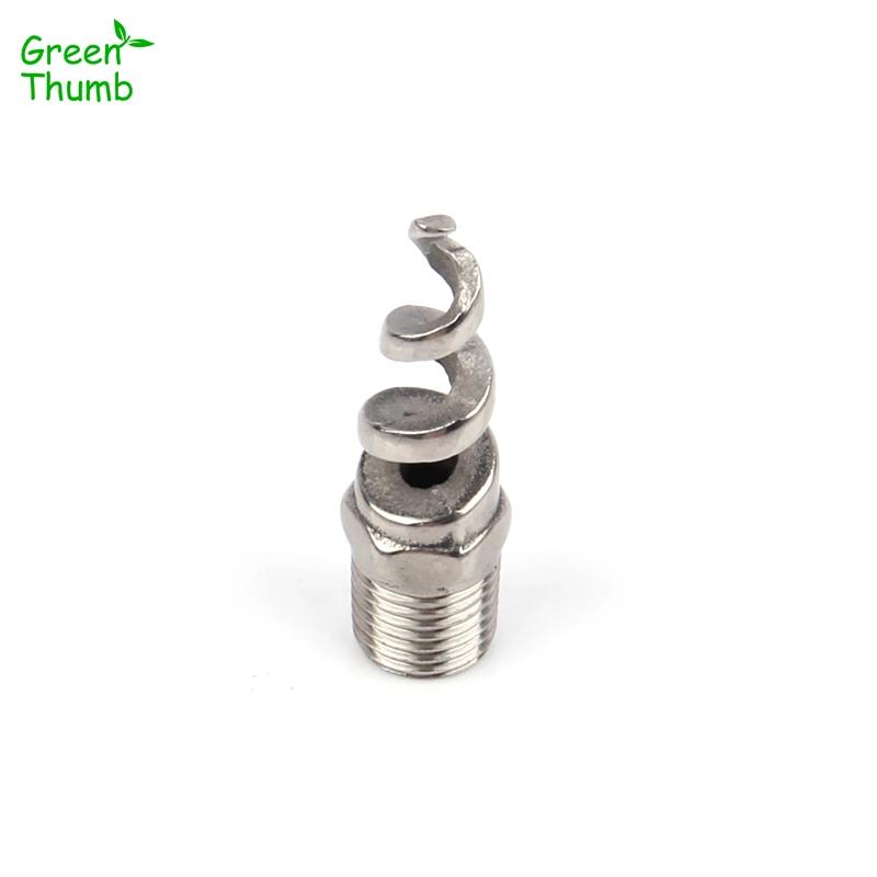 

1-10pcs 1/4 Inch Stainless Steel Spiral Nozzle Male Thread Silver Atomizating Sprinkler Garden Irrigation Spiral Cone Nozzle