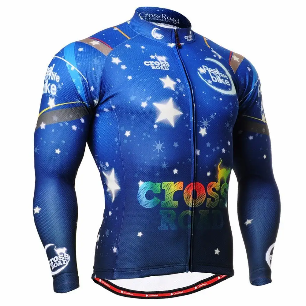 Technical Graphic Men`s Long Sleeve Cycling Jersey With 3 Rear-pockets Quick Dry Comfortable-fitting MTB Road Bike Bicycle Gear