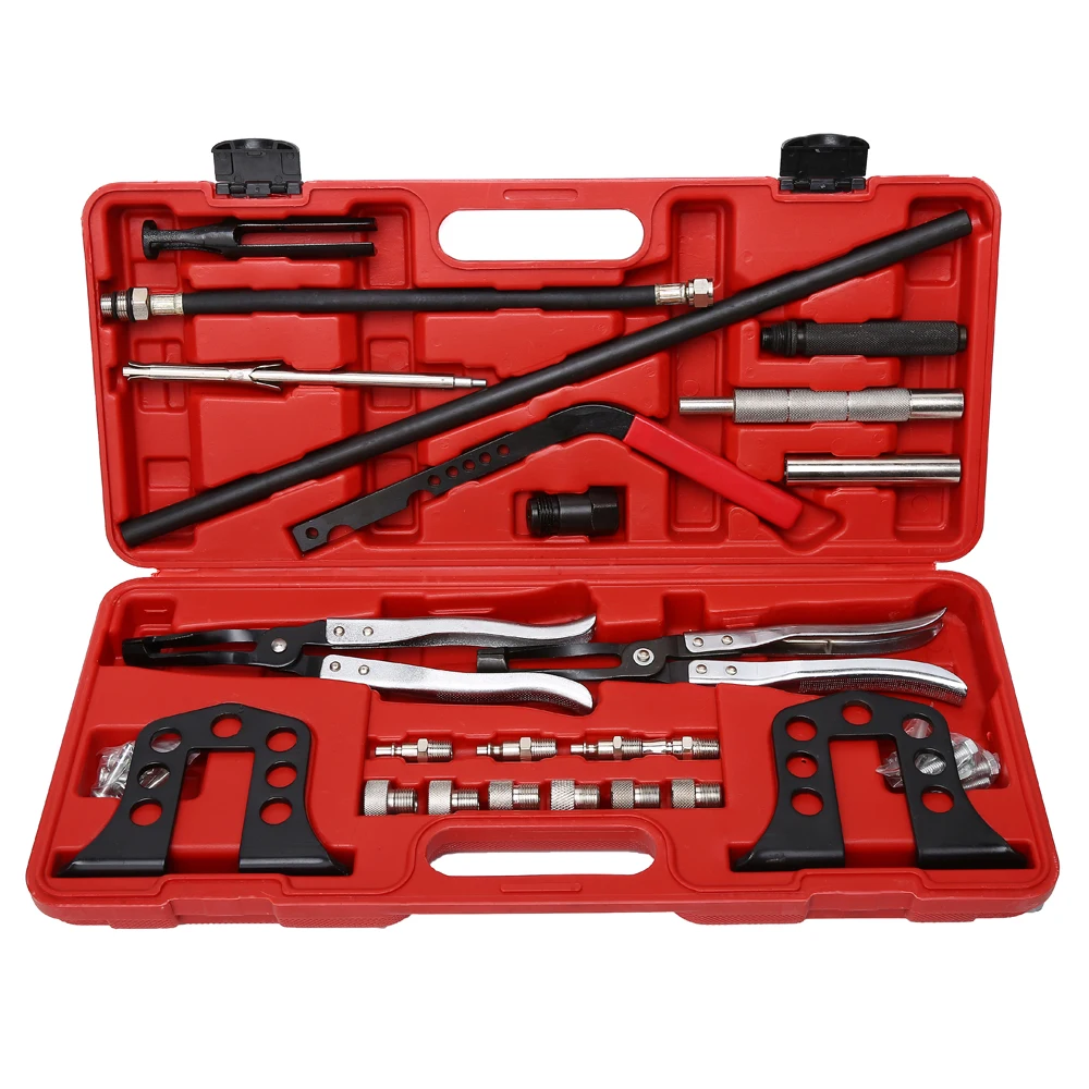 

Cylinder Head Service Valve Spring Compressor Remover OHV OHC Engine Repair Set