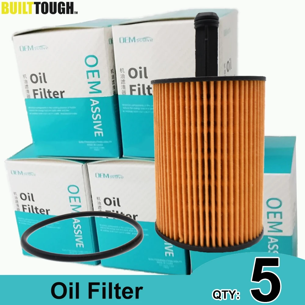 QTY 5, 071115562 Oil Filter For Audi A5 A6 Q5 Chrysler Cirrus Jeep Compass Skoda Octavia VW CC Jetta Chrysler Cirrus Seat Ibiza